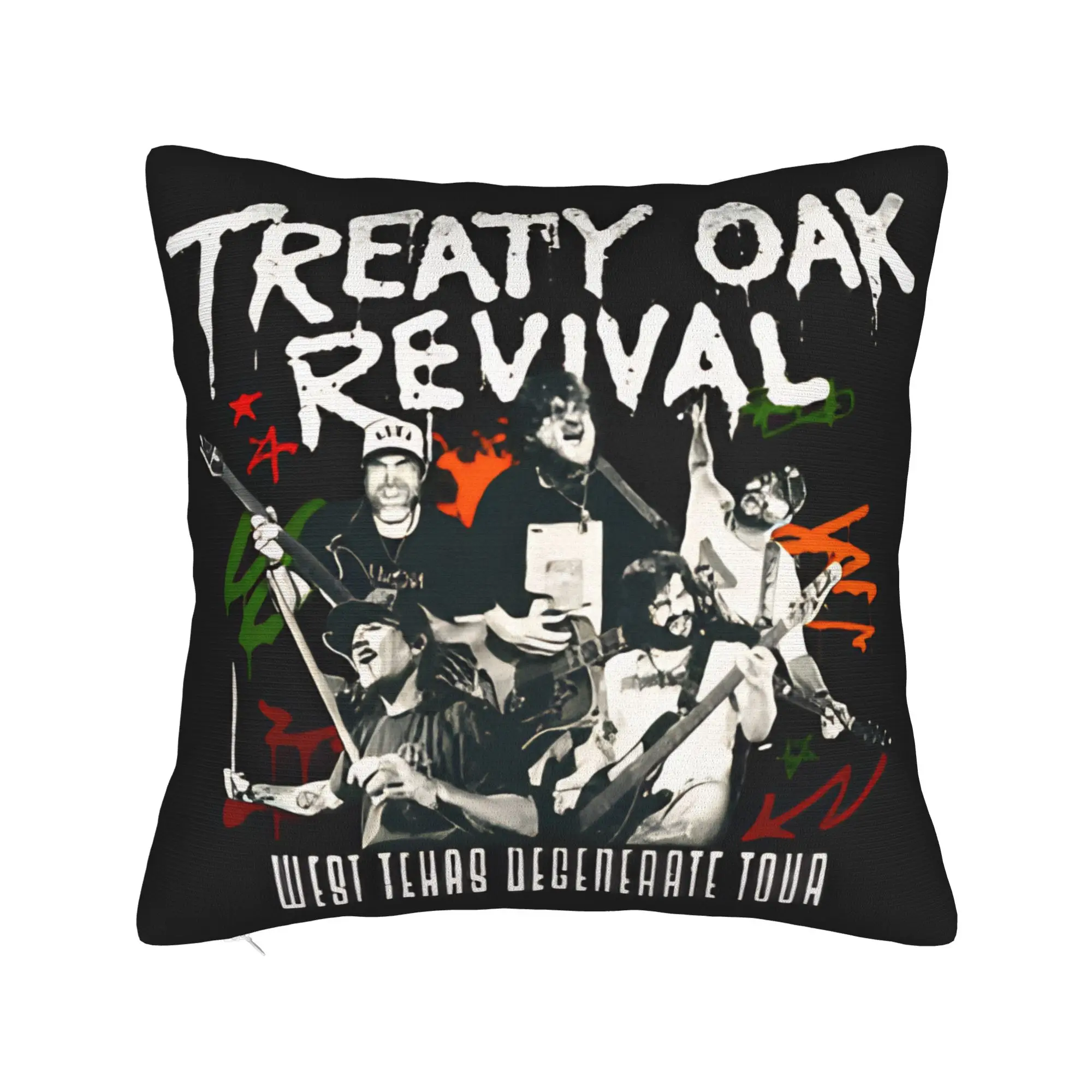 Pillow Case Country Music Band Treaty Oak Revival Comfy  Pillow Cover For Wedding Party Home Decor Kawaii Pillowcases