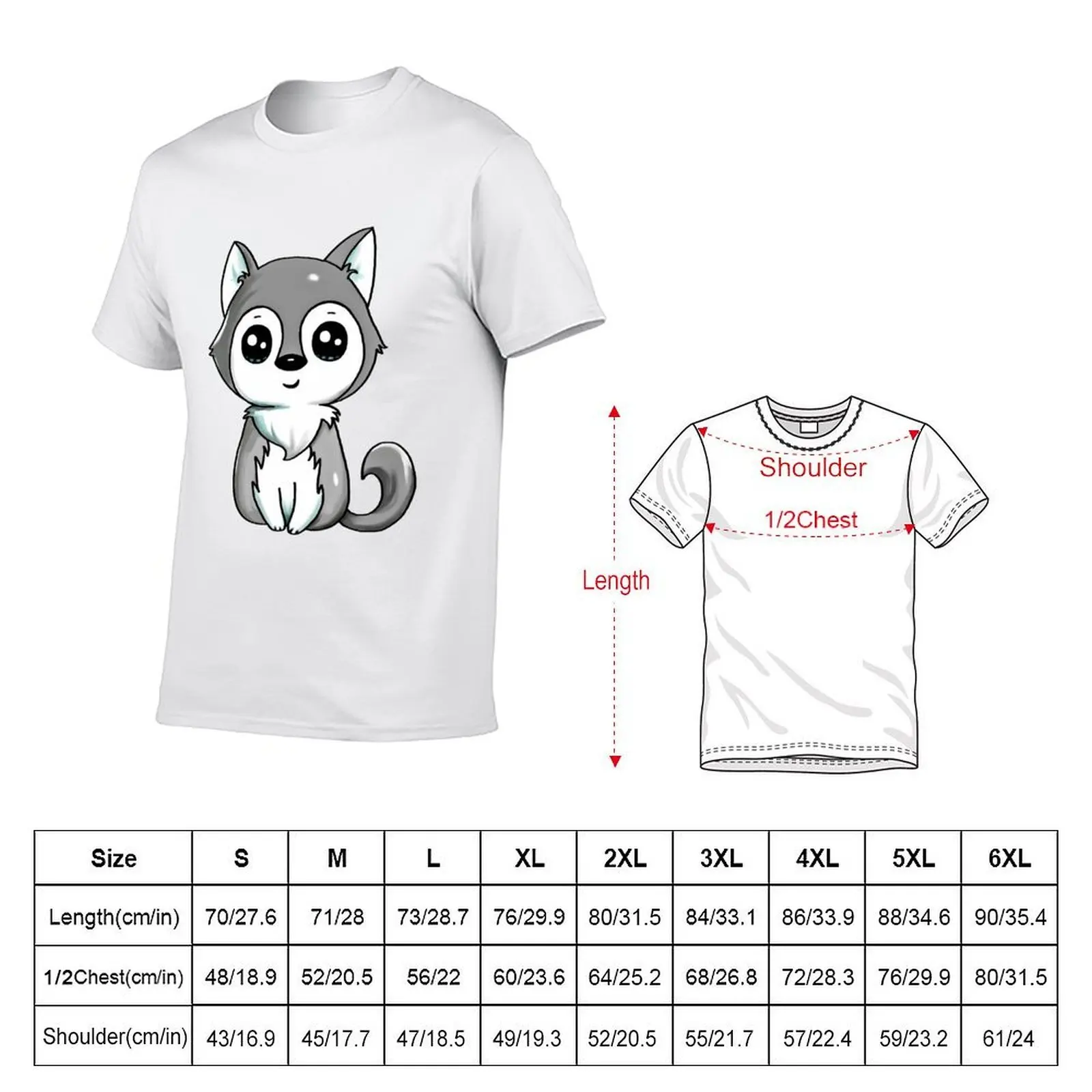 Cute Baby Husky T-Shirt printed t shirts for man t shirt custom print anime tshirt T-shirt