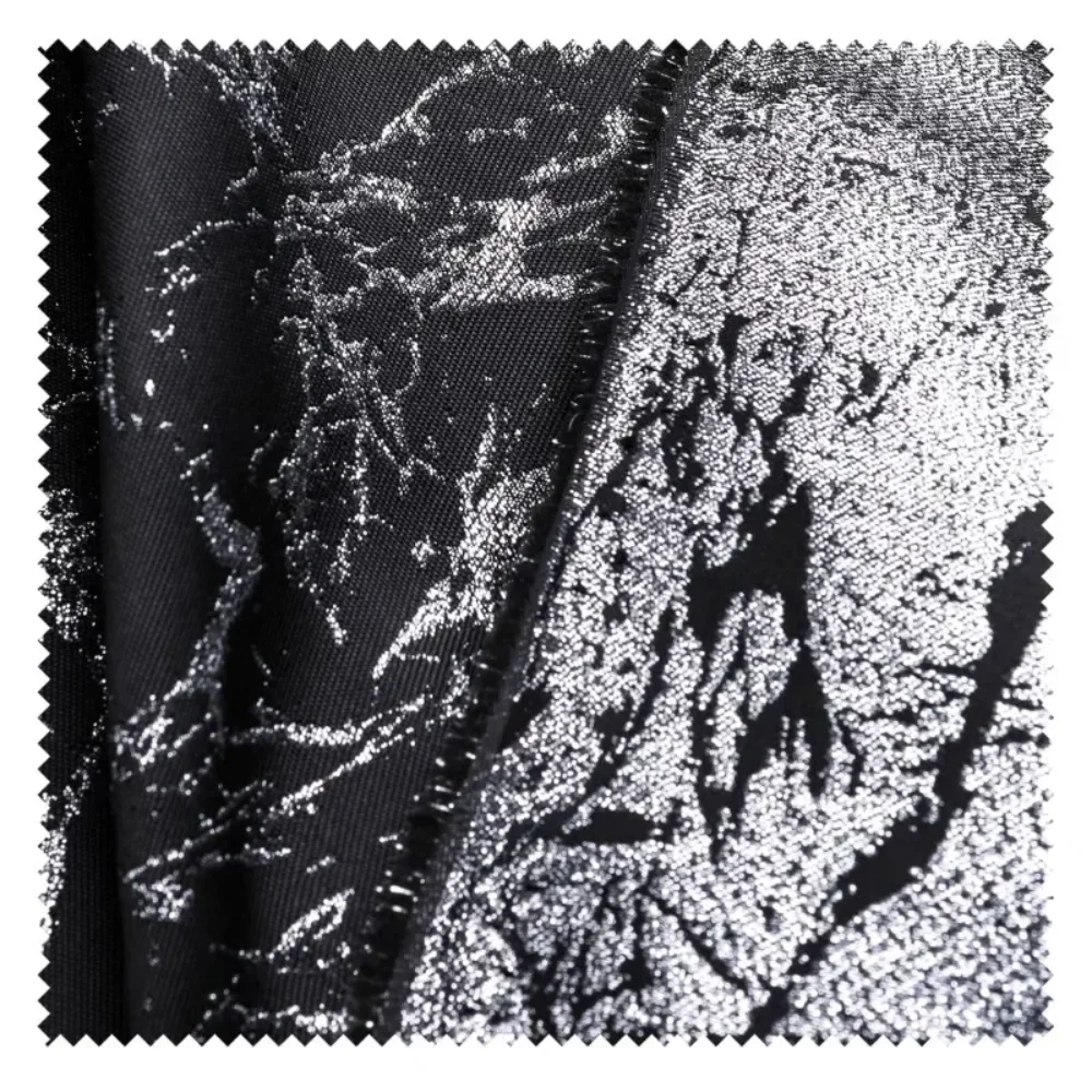 

Jacquard Fabric Silver Suit Skirt Creative Clothing Designer Apparel Sewing Fabric Wholesale Cloth for By The Meter Diy Material