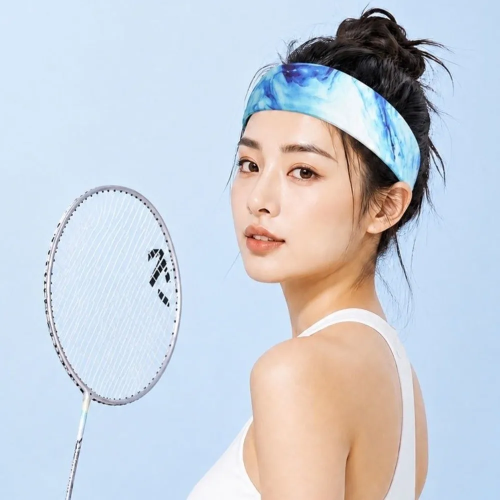 Fashionable Anti-Slip Sports Headband Sweat-Absorbing High-Elastic Yoga Headband Thin Breathable Elastic Sweatband Summer