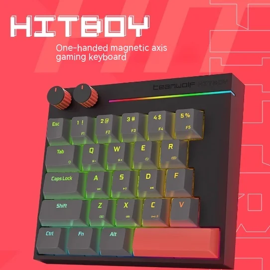 

Wolf Pai Hitboy HK25 Magnetic Axis Mechanical Keyboard Single Handed Game Keyboard