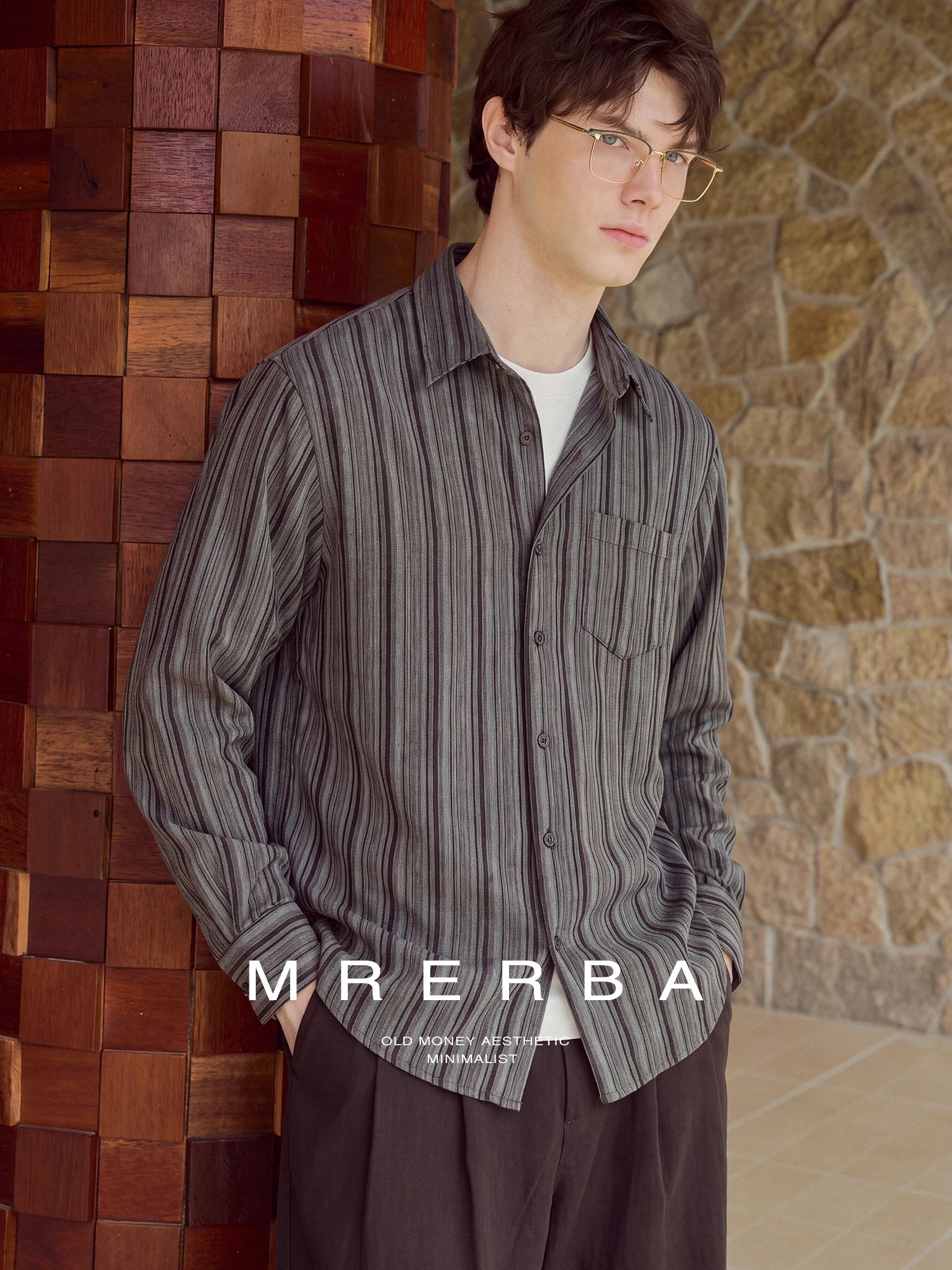 Men's Casual Striped Linen Blend Shirt Loose Fit Breathable Long Sleeve Vintage Style Lenzing Rayon Polyester Cuff Shirt