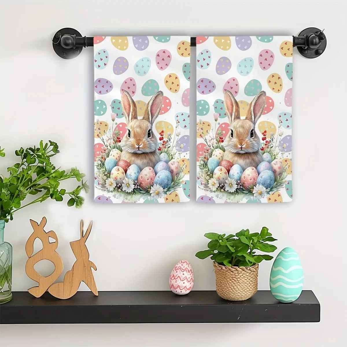 2-Pack Rabbit Egg-Shaped Kitchen Towels, Dish Towels, Hand Towels, Kitchen Decorative Towels, Neighbor Gifts, Sweet Housewarming Gifts for Friends, Mom Gifts, Friend Birthday Gifts.