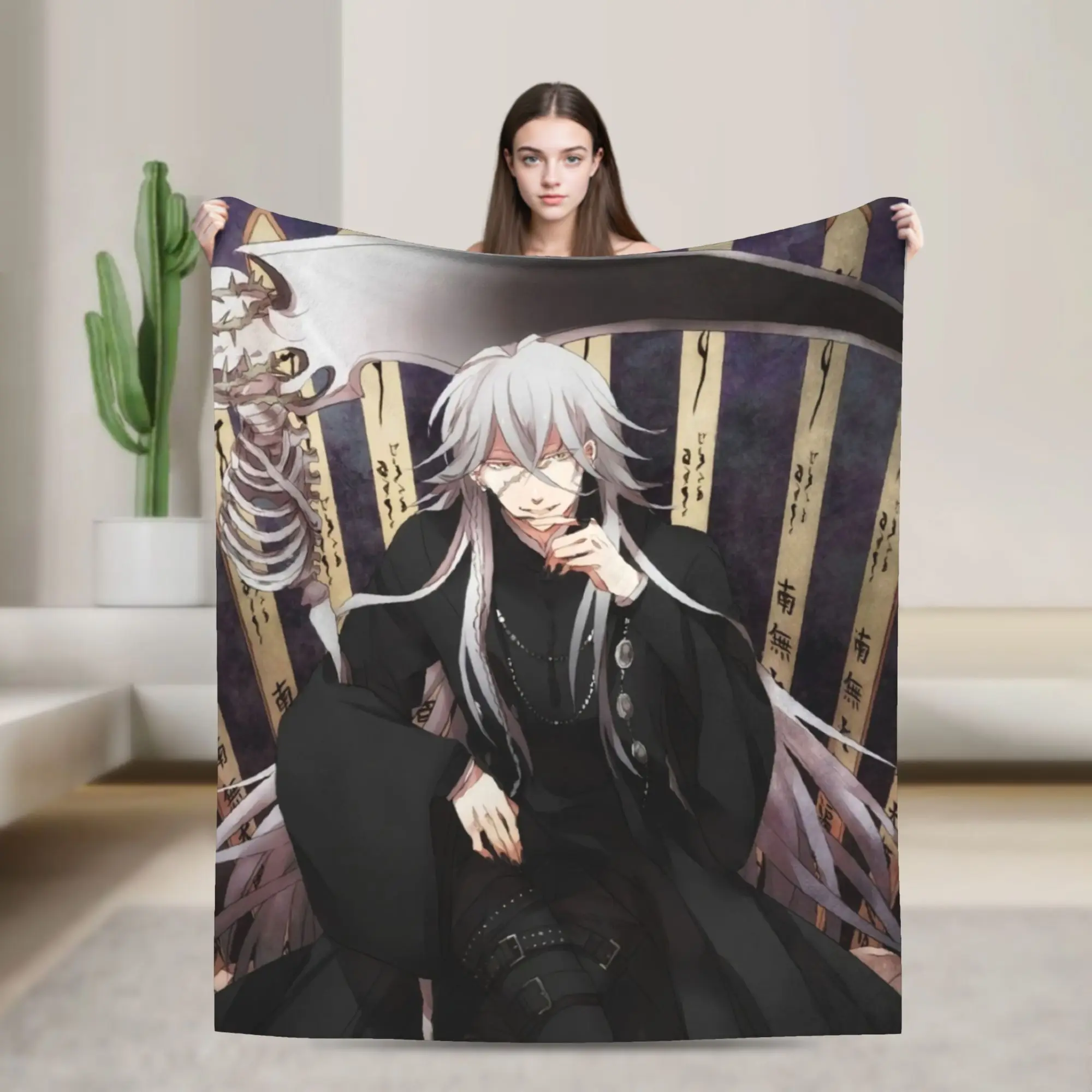 Blackbutlers Fleece Throw Blankets Anime Under Taker Blankets for Home Couch Lightweight Bedspread