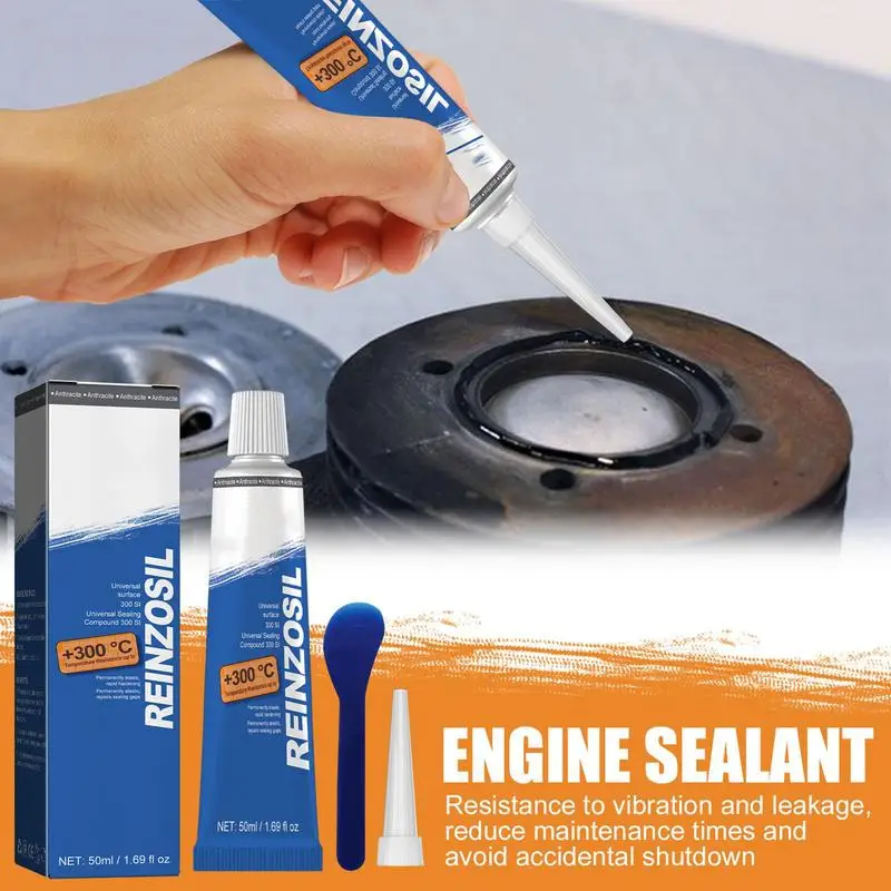 Car Engine Sealant High Temp Engine Gasket Sealer Paste Waterproof For Car High Temperature Oil Resistant Gasket-Free Sealat