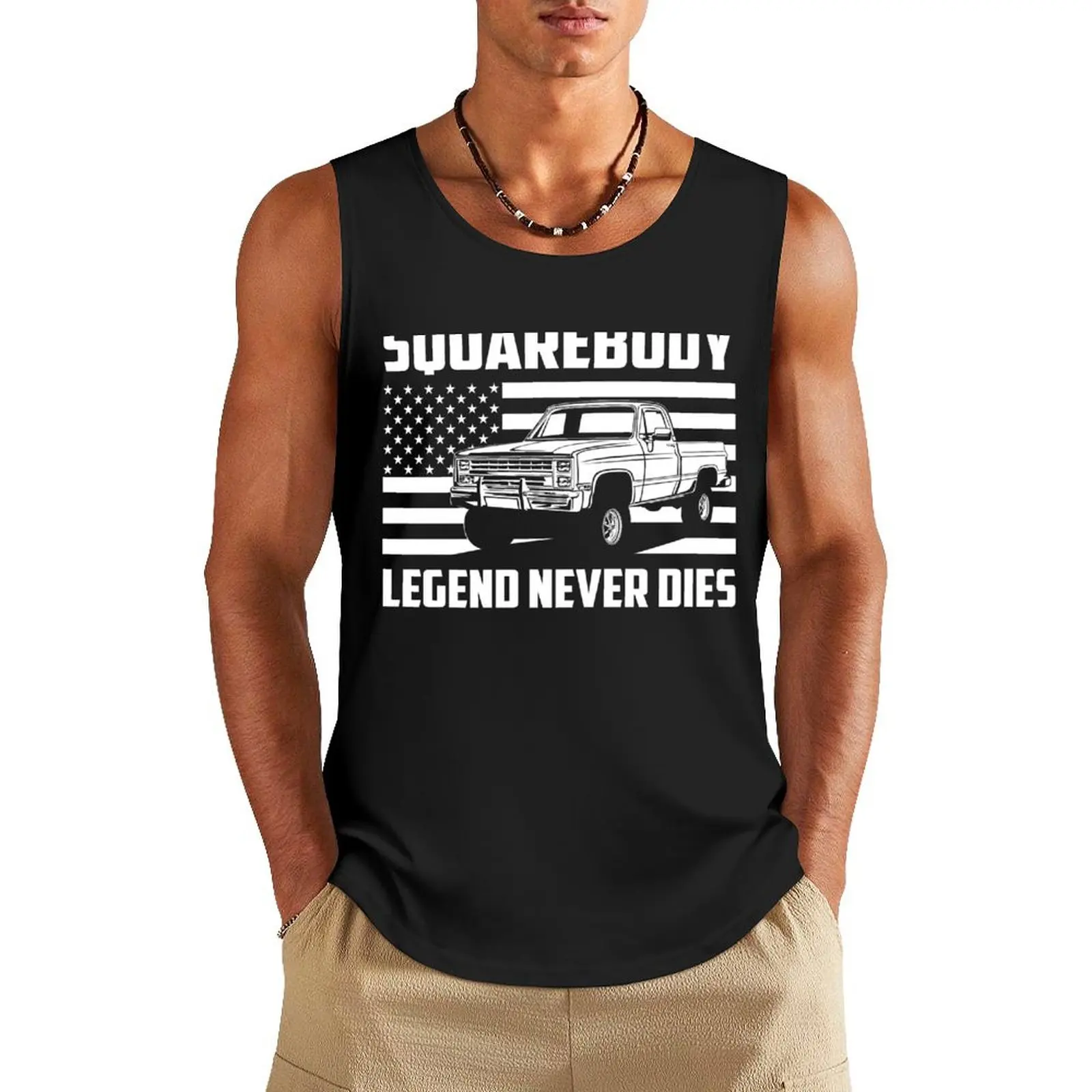 

Squarebody Legend Never Dies Classic Square Body Pickup Truck Tank Top Men's clothes Vest male gym accessories man