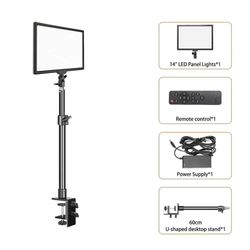 14 inch fotografie LED-paneel videolamp selfie dimbare verlichting fotostudio livestream vullamp drie kleuren met statief