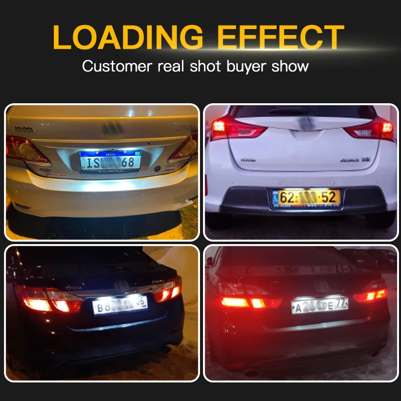 2 قطعة LED رقم لوحة ترخيص أضواء مصابيح بيضاء ل 2014-2021 تويوتا كورولا سيدان OEM # :81270-02250 استبدال ملحقات السيارة #6