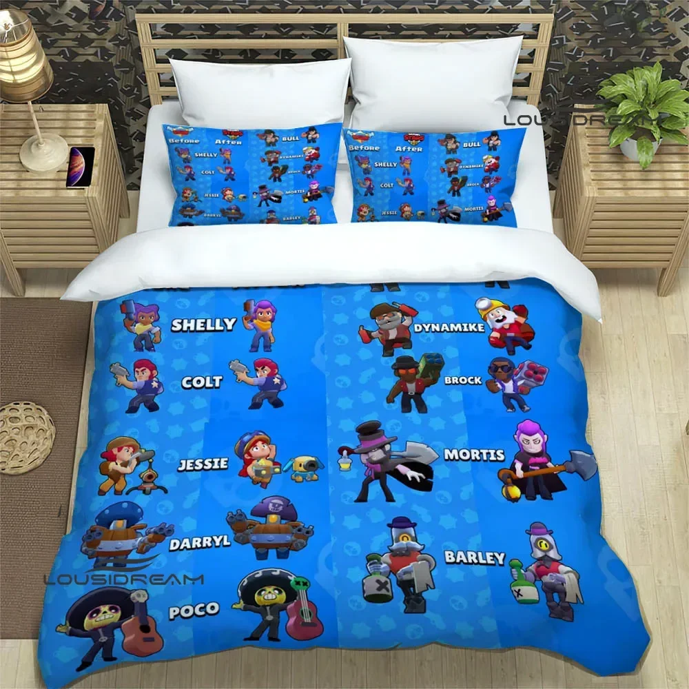 3D Game B-rawl Cartoon S-stars Printed Bedding Sets exquisite supplies set duvet cover bed comforter set bedding set luxury