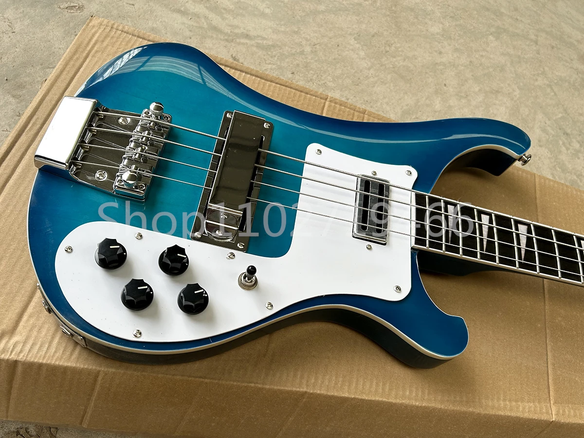 Factory Blue Burst 4 Strings Electric Bass Guitar Rosewood Fretboard Chrome Hardwares Customizable