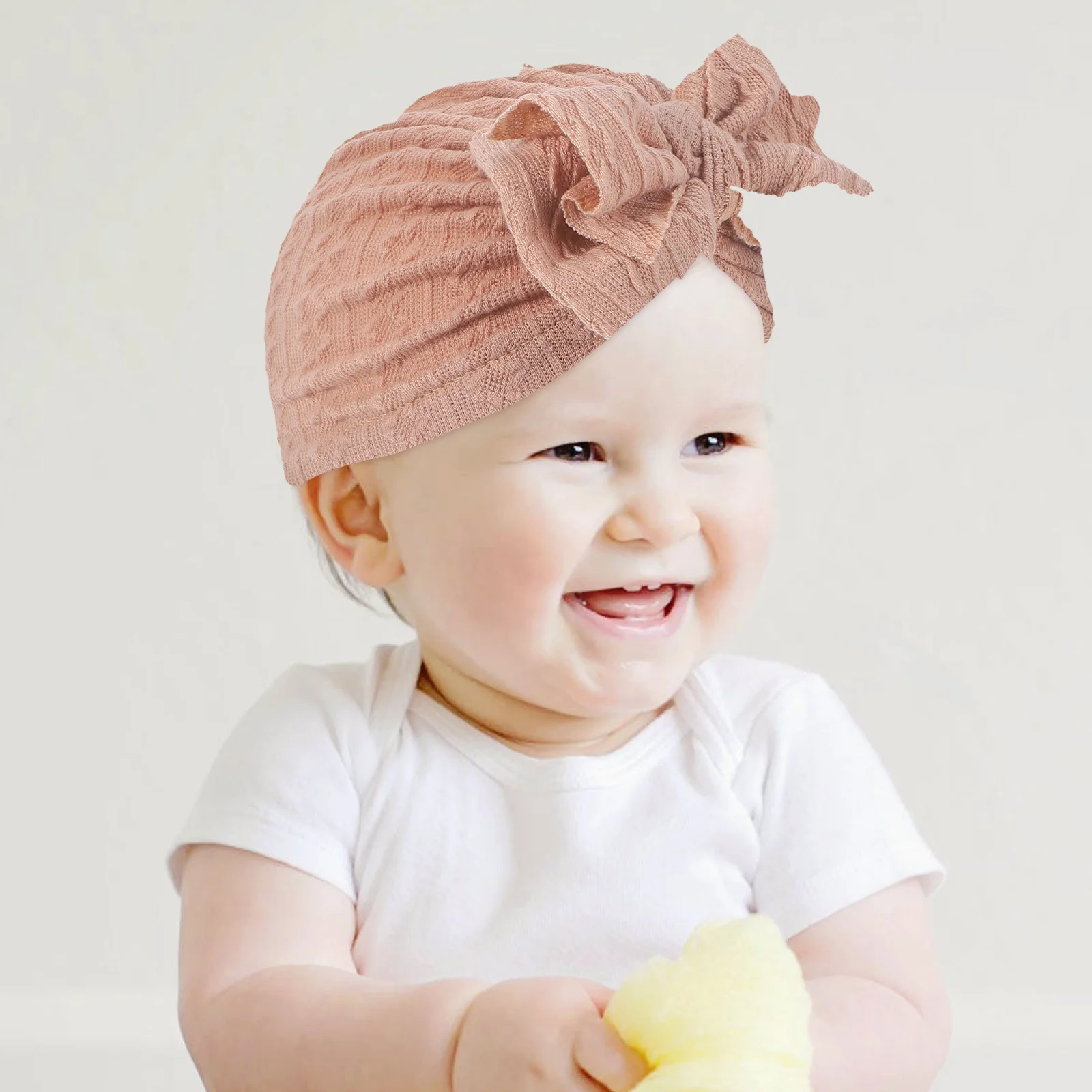 

Baby Girl Bowknot Hat Soft Cloth Newborn Infant Toddler Headwear Cute Elastic Design for Parties Birthdays Daily Wear Christmas