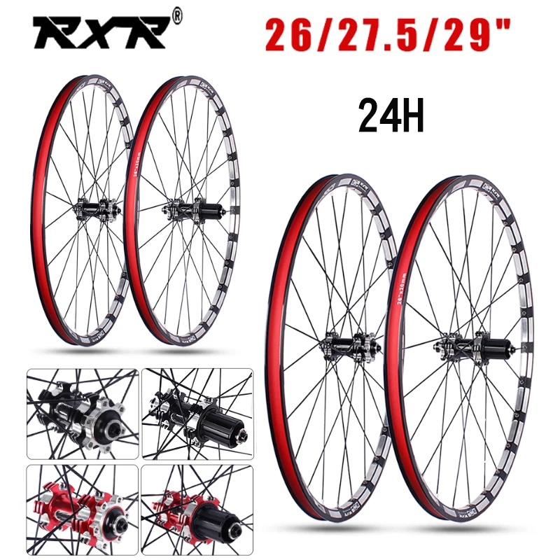 

RXR 26/27,5/29 "Колесная пара RX233 Карбоновая ступица MTB Дисковый тормоз 4 подшипника Комплекты велосипедных колес для горного велосипеда 7-11 скоростей через ось/QR ﻿