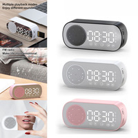 Multifunctional Wireless Bluetooth Speaker Clock Dual Alarm Support TF Card FM Radio Sound Box Music Player for Christmas Gift