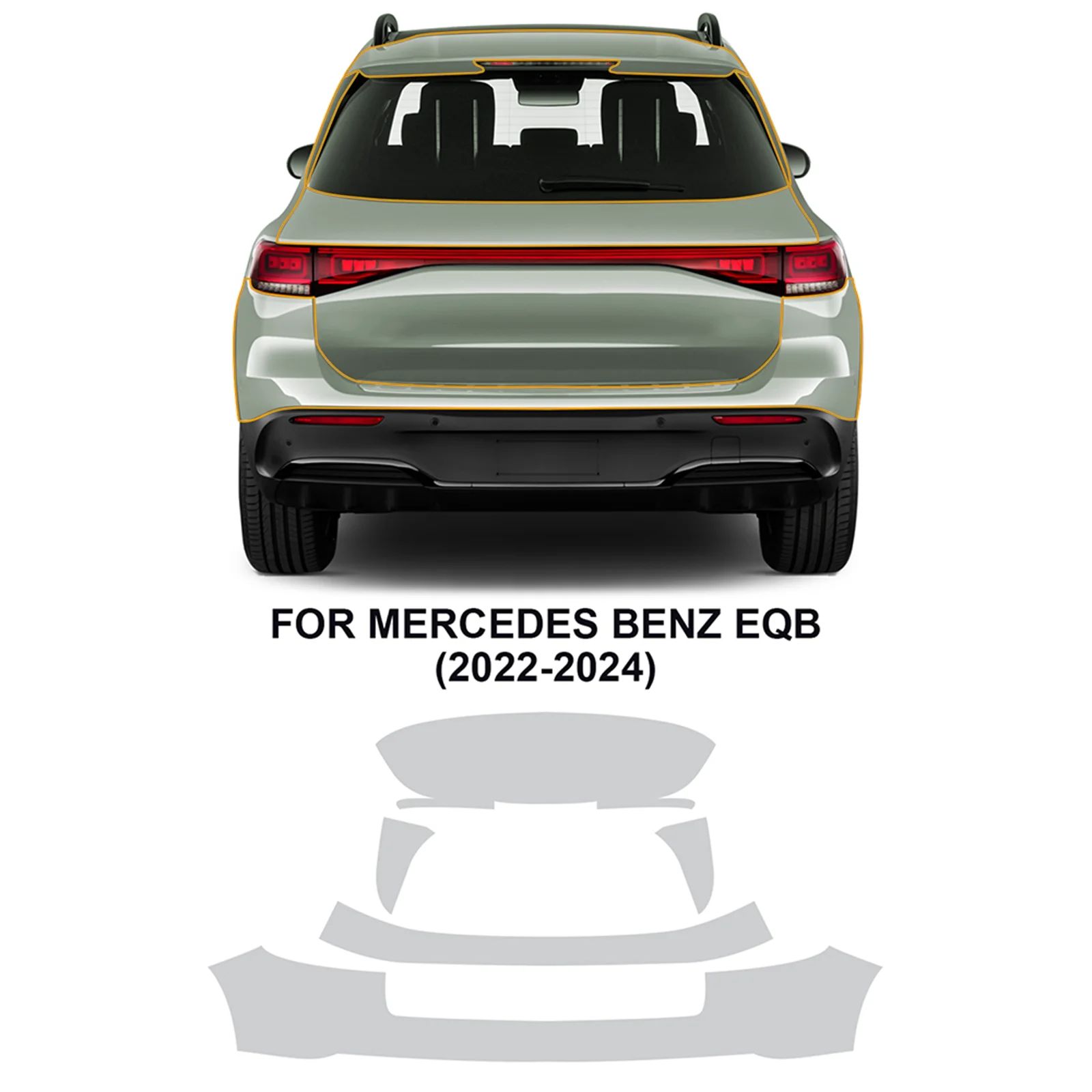

For Mercedes-Benz EQB 2022-2024 Pre-cut PPF ﻿Kit TPU Bumper Hood Scratch-Resistant Self-Healing Invisible Paint Protection Film