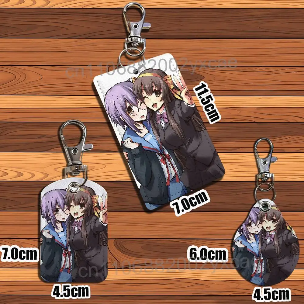 Campus Science Yuki Nagato Haruhi Suzumiya Cartoon Singer Anime Card Keychain Fashion Pendant Bag ID Door Card Holder Bus Adult view 4