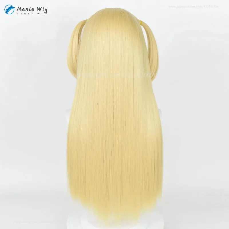 qq681Аниме МисаМиса Косплей Парик Длинный Желтый Двойной Хвост Миса Амане Термостойкие Синтетические Волосы Женские Парики Для Вечеринок + Бесплатный Wi