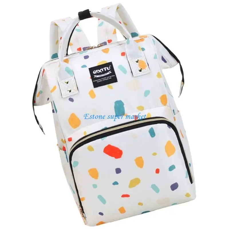 090B Oxford Cloth Mother Backpack with Insulated Pockets for Baby Milk Bottles