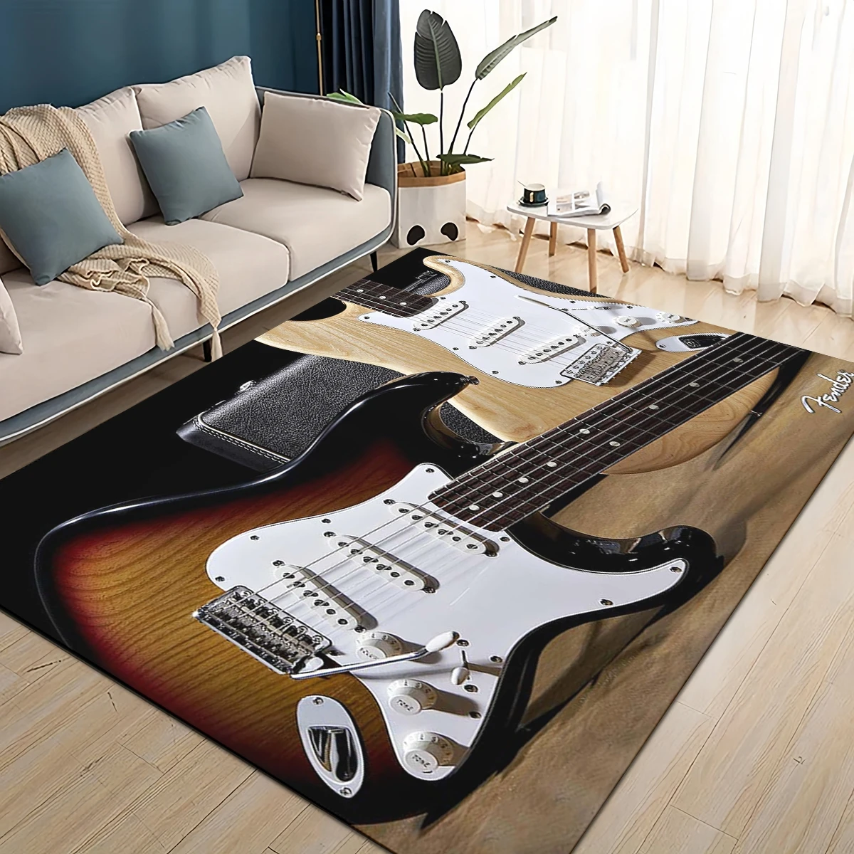 Musical Instruments Online - 3D Retro Fender logo Gitaarinstrumenten Muziek