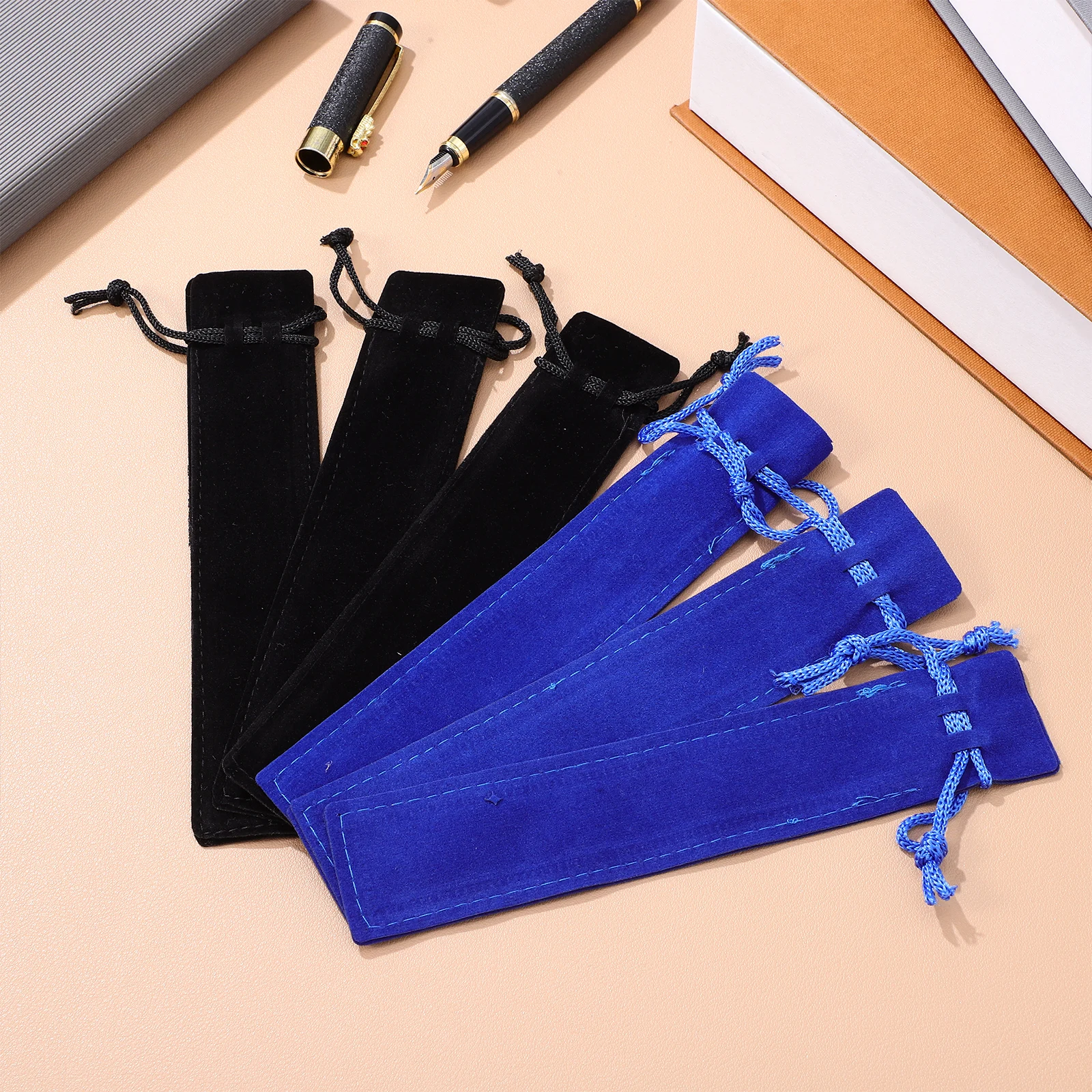 

50pcs Pouch Bag Drawstring Pen Sleeve Holder Storage Pencil Bags Single Pen Sleeves Protective Reusable Portable For