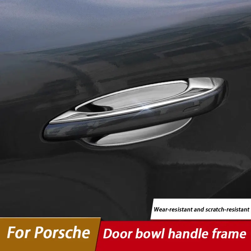 

Внешняя модификация автомобиля, наклейка на дверную ручку, накладка для Porsche Cayenne 2018-2024 Macan 2014-2024, аксессуары для автомобильных наклеек