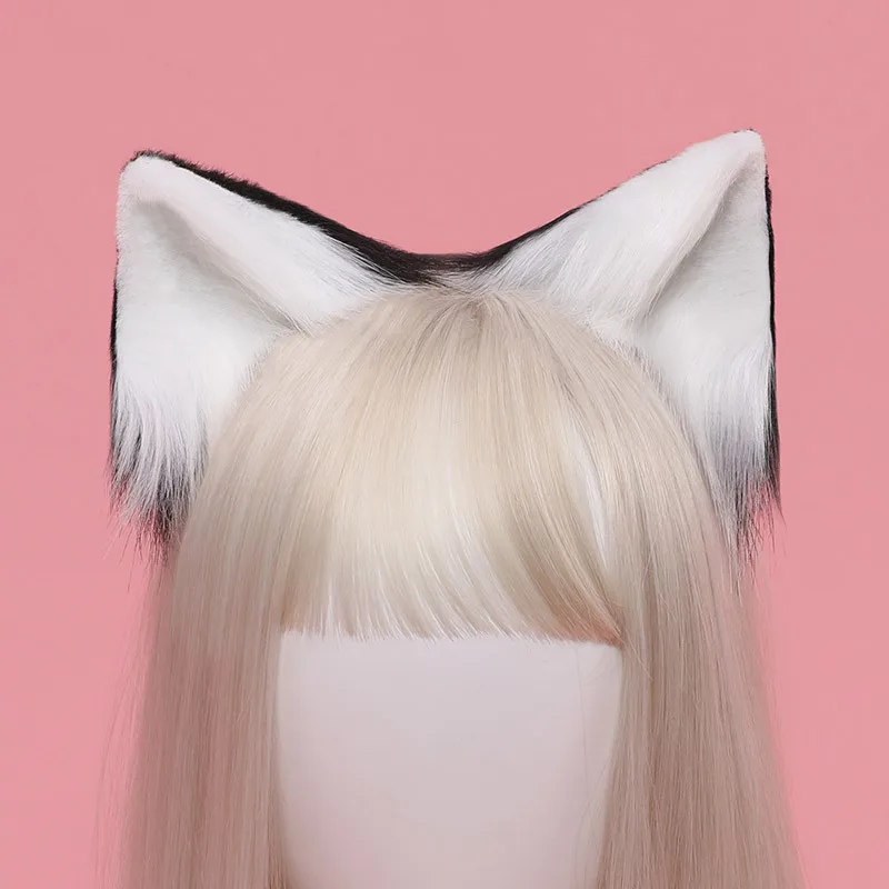 Cosplay Cute Cat Fox Fur Ear Hair Hoops Night Party Anime Lolita Hairband Fur Headbands Clip Girl Hair Accessories Ear Hair Band