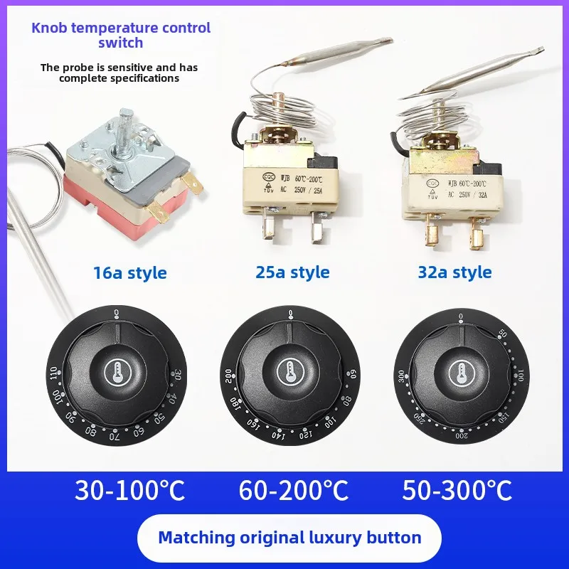 30-110 degree electric oven fryer knob thermostat surface soup pot temperature control switch electrical controller