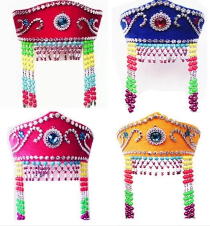 

Mongolian Children's Adult Headwear Hats Dance Accessories Performance