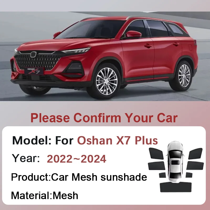 

Magnetic Sunshade For Changan Oshan X7 Plus 2022 2023 2024 Car Mesh Window Sun Visor Privacy Curtain Coverage Tools Accessories