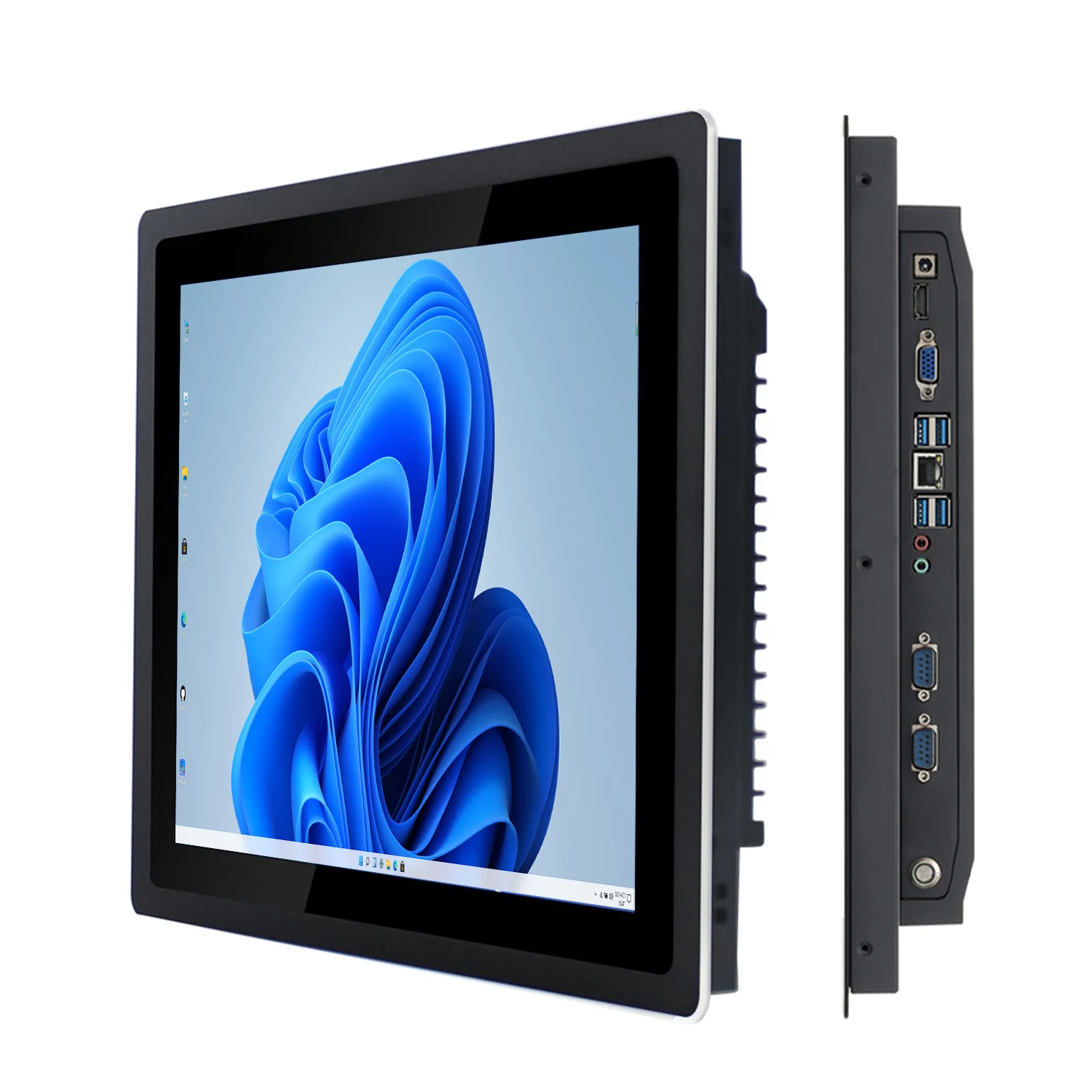 Panneau PC tout-en-un pour ordinateur industriel intégré, 10 12 15 17 pouces, avec écran tactile capacitif, sans ventilateur de refroidissement, pour win10 pro