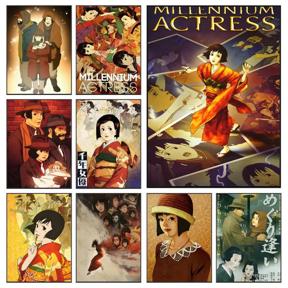 Classic Anime Millennium Actress Poster Trendy Aesthetic Wall Decor for Dorm & Bedroom