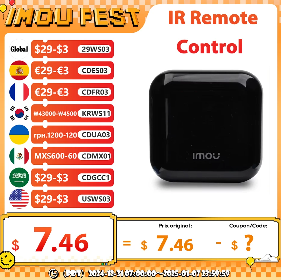 IMOU Universal IR Remote Controller wifi APP Voice Control Infrared Remote Control for smart home Control for TV Air Conditioner