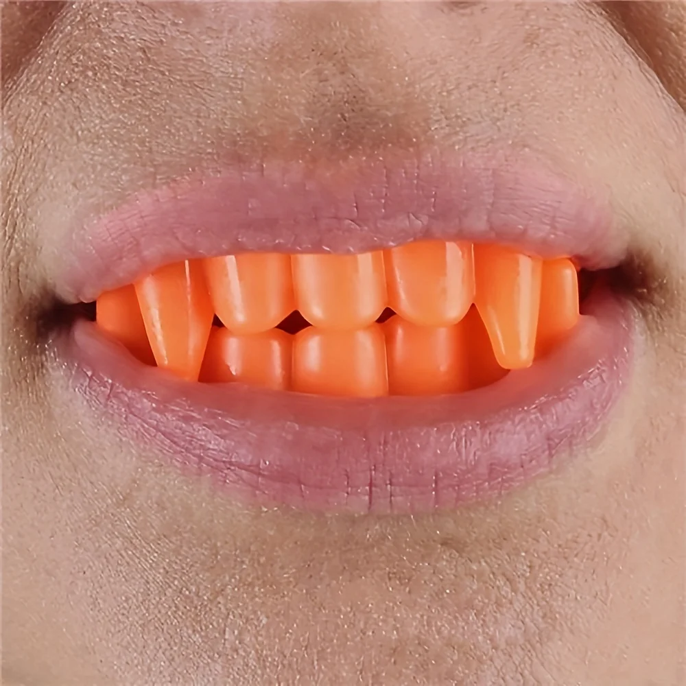 10/30pcs Neon Halloween vampire teeth plastic funny fangs holiday cosplay props party prank small gifts