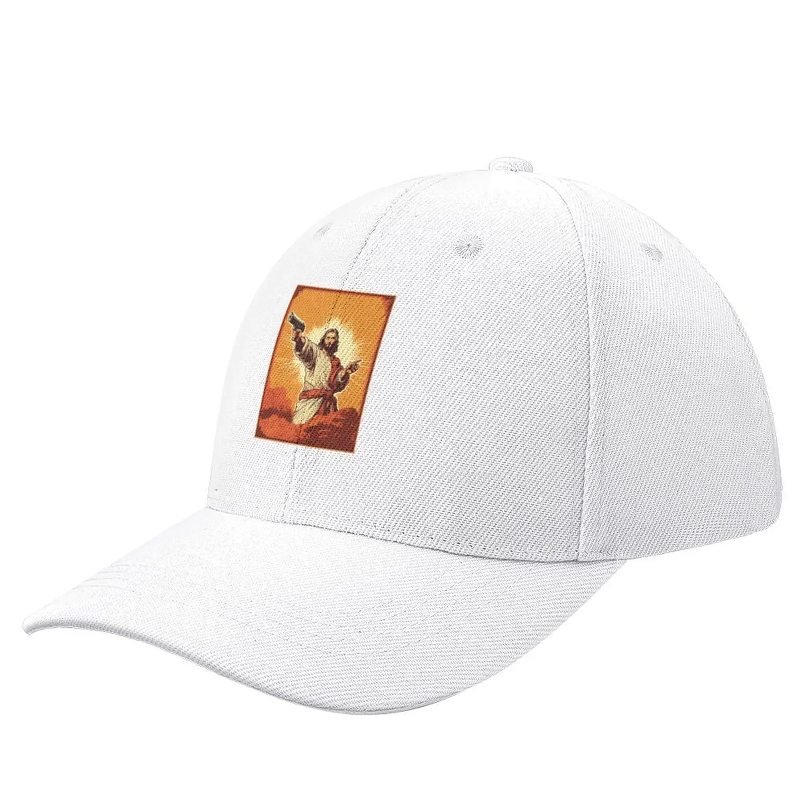 Jesus with Gun Baseball Cap Sports Cap Streetwear Military Cap Man Caps Male Women's