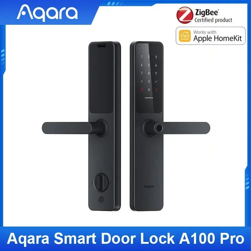 Aqara Smart Door Lock A100 Pro Zigbee Bluetooth 5.0 Apple Homekey Unlock Fingerprint Unlock Work with Apple Homekit Aqara Home