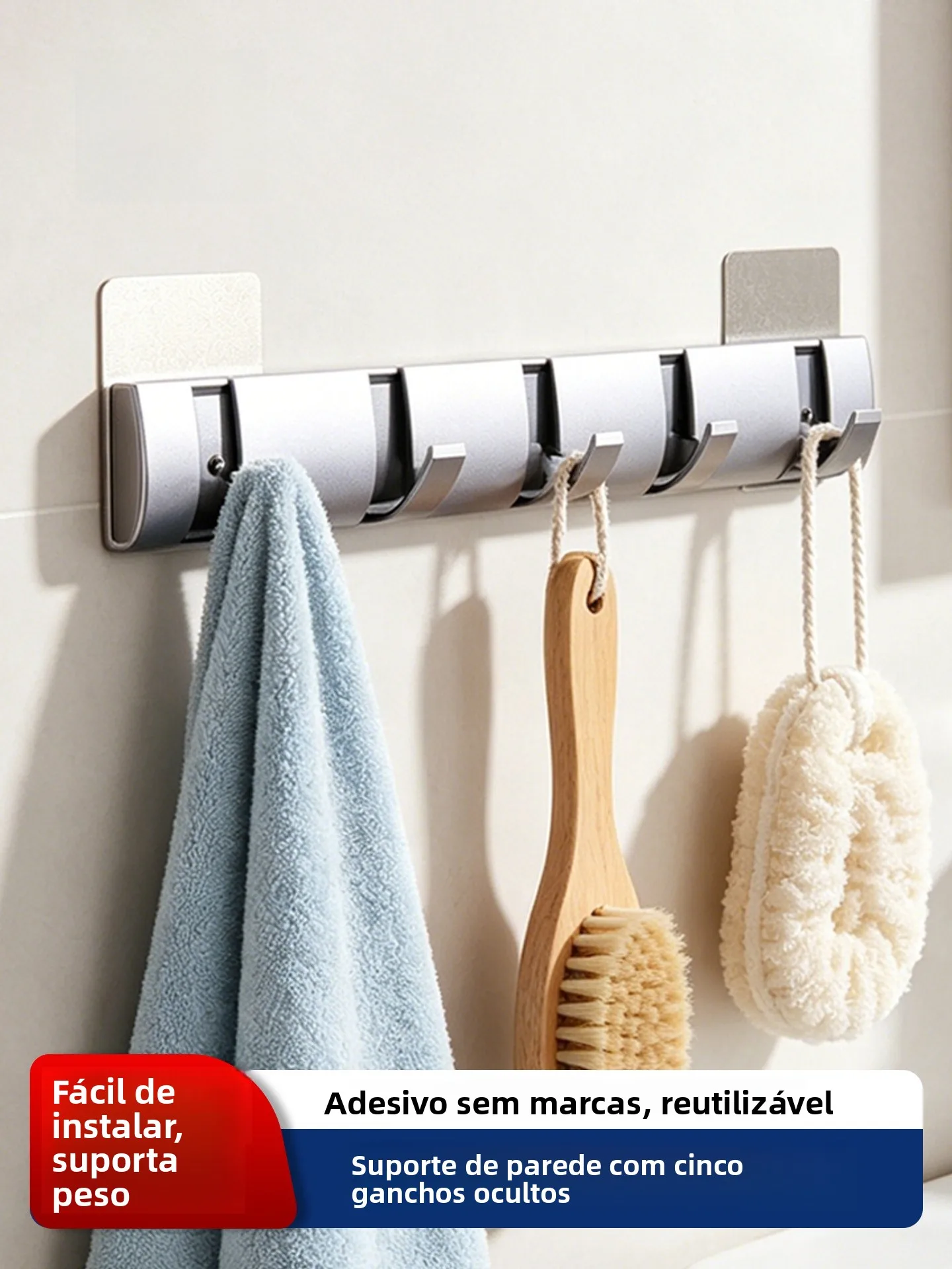 organisateur-de-rangement-mural-en-alliage-d'aluminium-pour-salle-de-bain-avec-cinq-crochets-pour-serviettes-et-vetements-sans-percage-requis