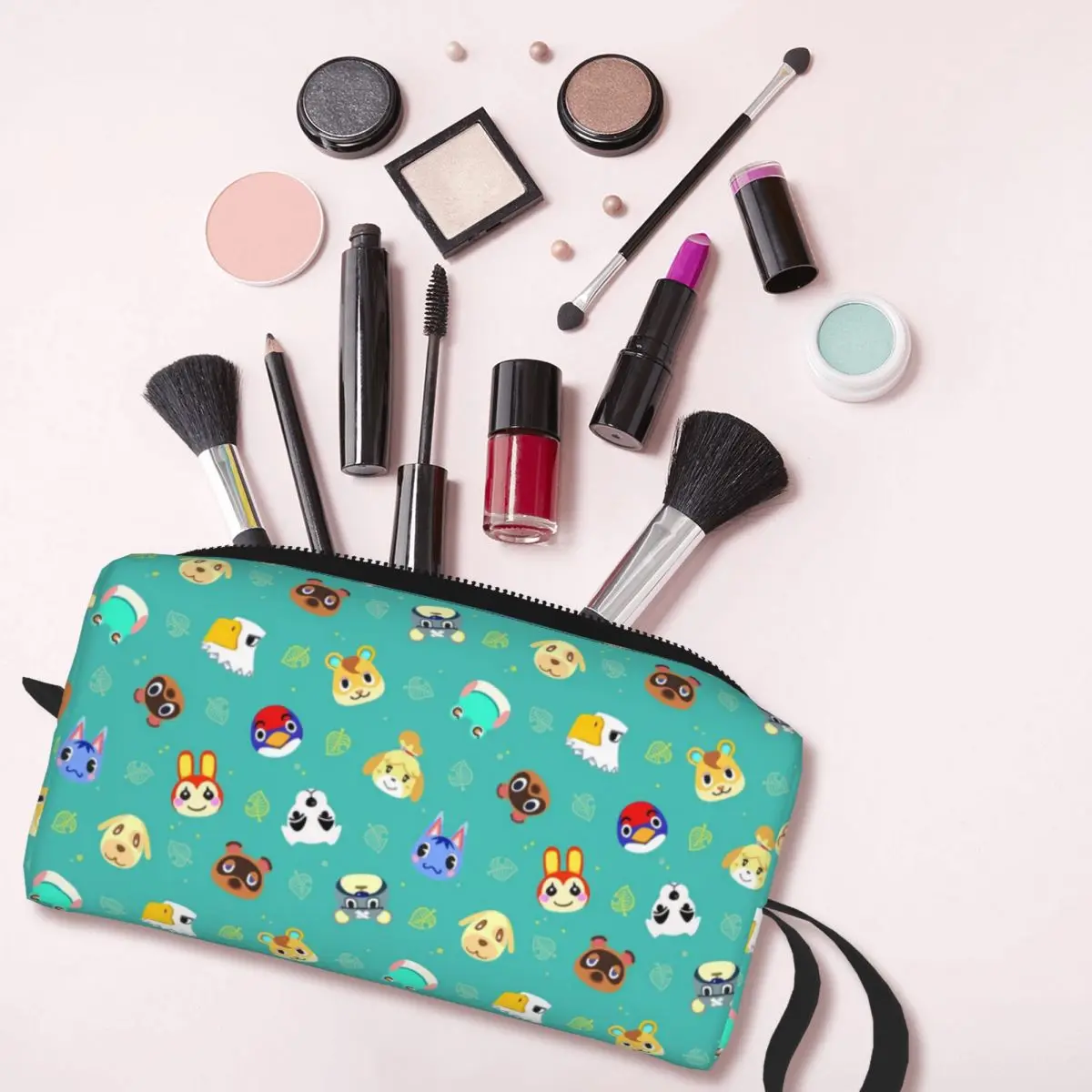 Dieren Kruisen Spel Make-Up Tas Zakje Rits Anime Cartoon Cosmetische Tas Reizen Toilettas Organizer Opbergtas Voor Vrouwen