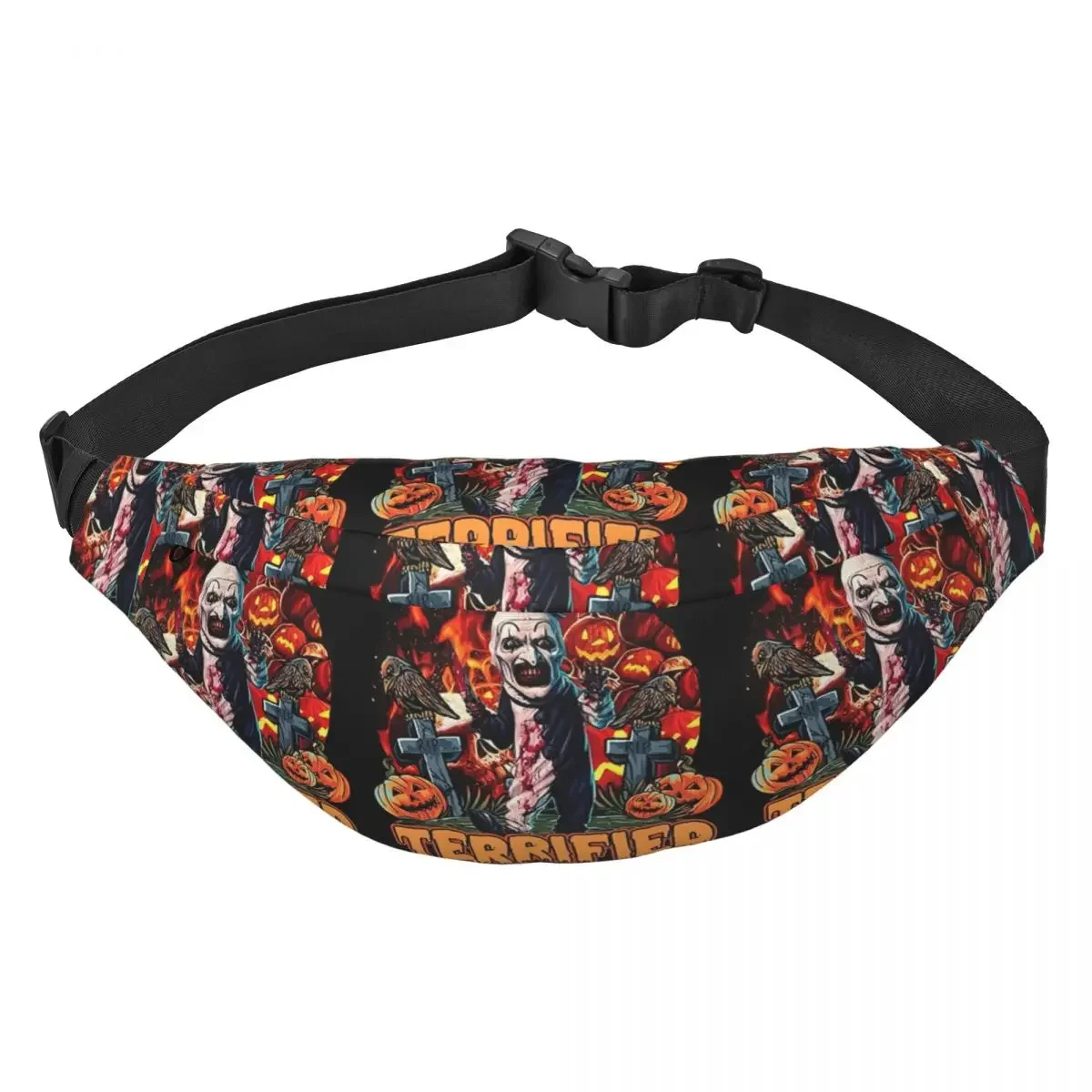 Terrifiers personalizzati film Horror Art Slasher Halloween marsupio Sling Crossbody marsupio viaggio telefono Money Pouch