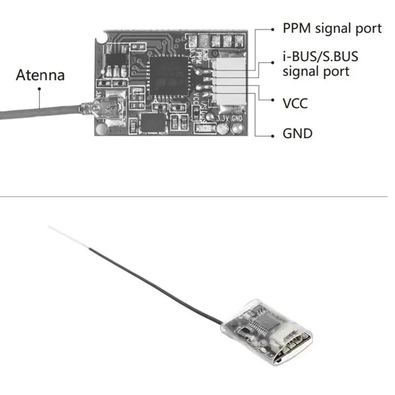 FS Flysky FS-8A 8/18CH Mini-Empfänger mit PPM iBus SBUS-Ausgang für AFHDS 2A Sender RX2A PRO FS-A8S FS i4 i6 i6S i6X TM10 TX