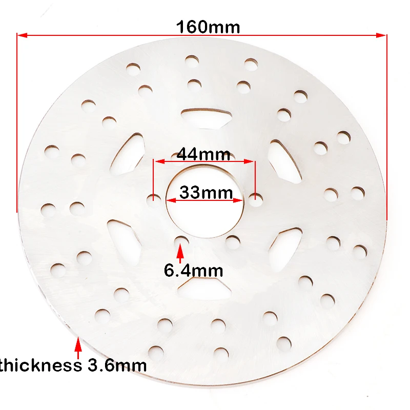 Motocross 160mm Front /Rear Brake Disc Plate for 50cc 70cc 90cc 110cc Dirt Bike Motocross parts