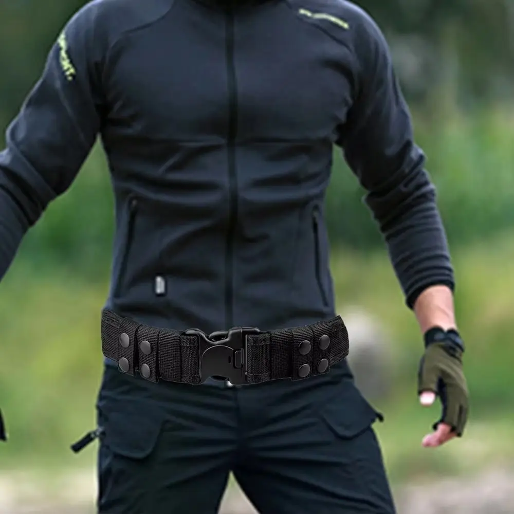 الإفراج السريع الرجال حزام تنفس البلاستيك مشبك قماش حزام للجنسين قابل للتعديل مشاة البحرية واجب حزام #4