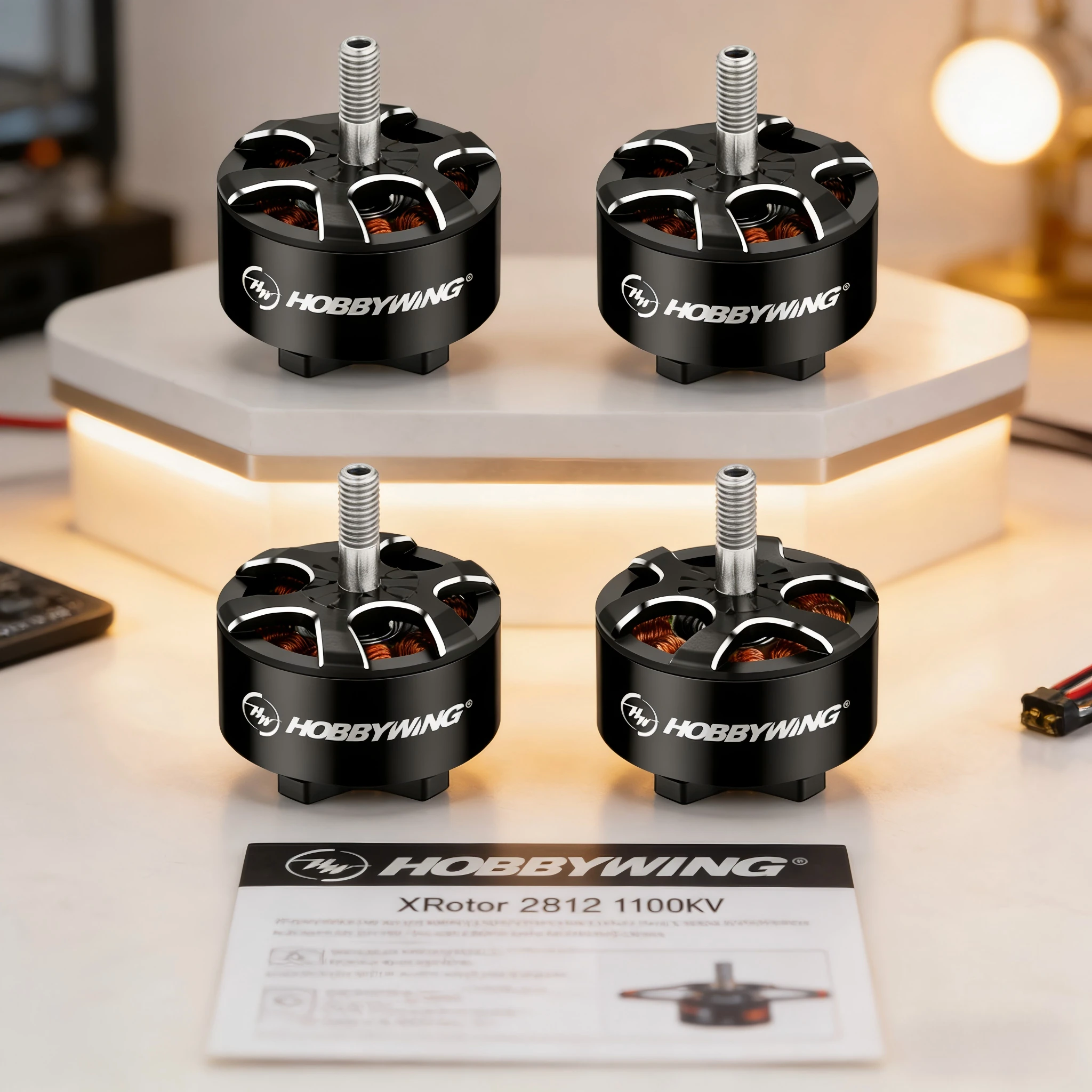

4Pcs HOBBYWING Xrotor 2807/2812 900/1100/1300KV 4-6S 1500KV 4-5S / 1700KV 3-4S Black Brushless Motors for FPV Racing Drone