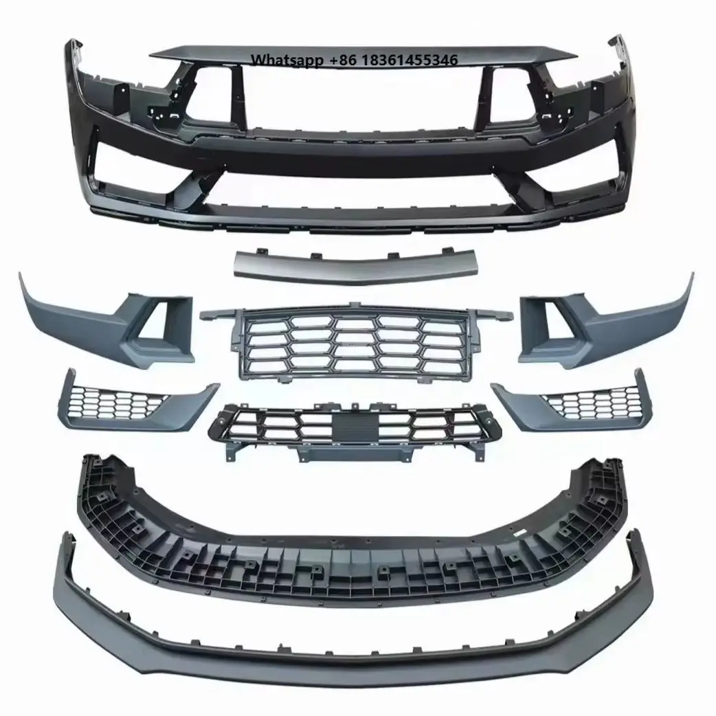 

For Mustang 2024-2027 modified Grille front lip Surround Body Kit Car Accessories Front Bumper Assembly