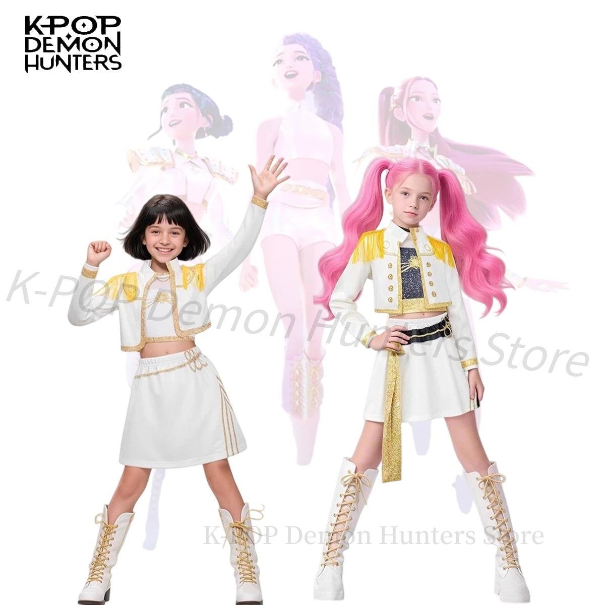 

KPop Demon Hunters Cosplay Costume Kids School Party Anime Mira Rumi Zoey Clothes Halloween Child New Arrival Christmas costume