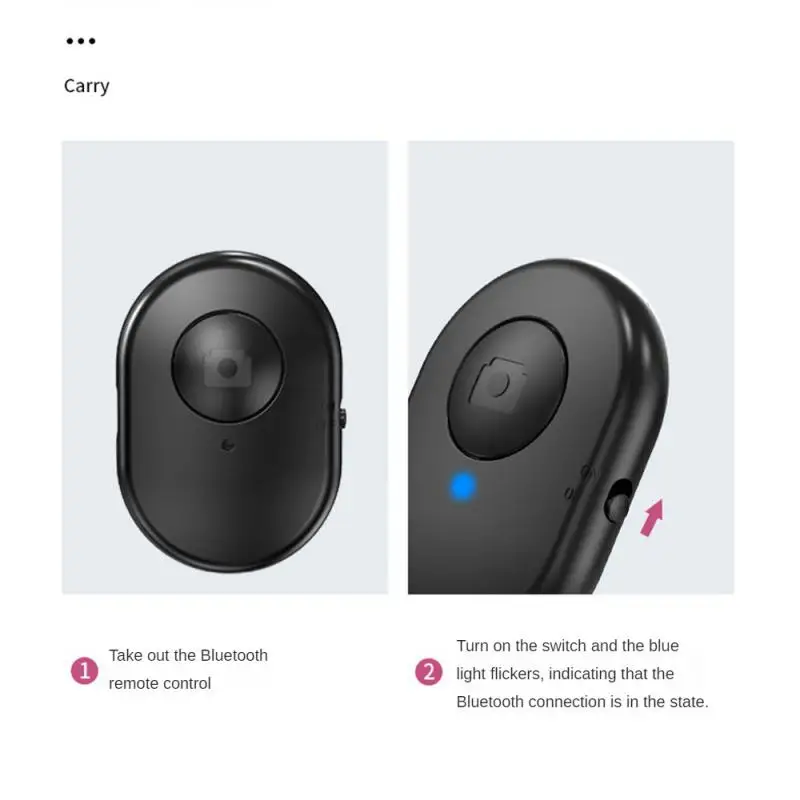 Rechargeable bluetooth-compatible Self-timer Selfie Stick Shutter Release Wireless Remote Controller Button