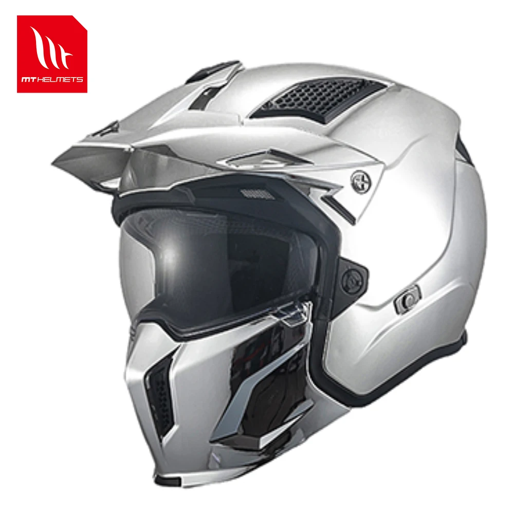 Modula Helmet Motorcycle Helmets Mt Streetfighter Sv Electroplate M-3Xl Single Visor Quick-Release Solid Removable Washable