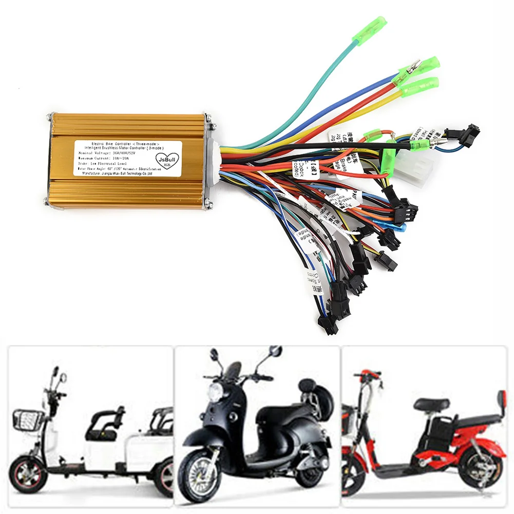 Office Outdoor Garden Controller Sine Wave Useful 10A-20A 350W 36/48/52V Accessories Brushless Controller E-Bicycle