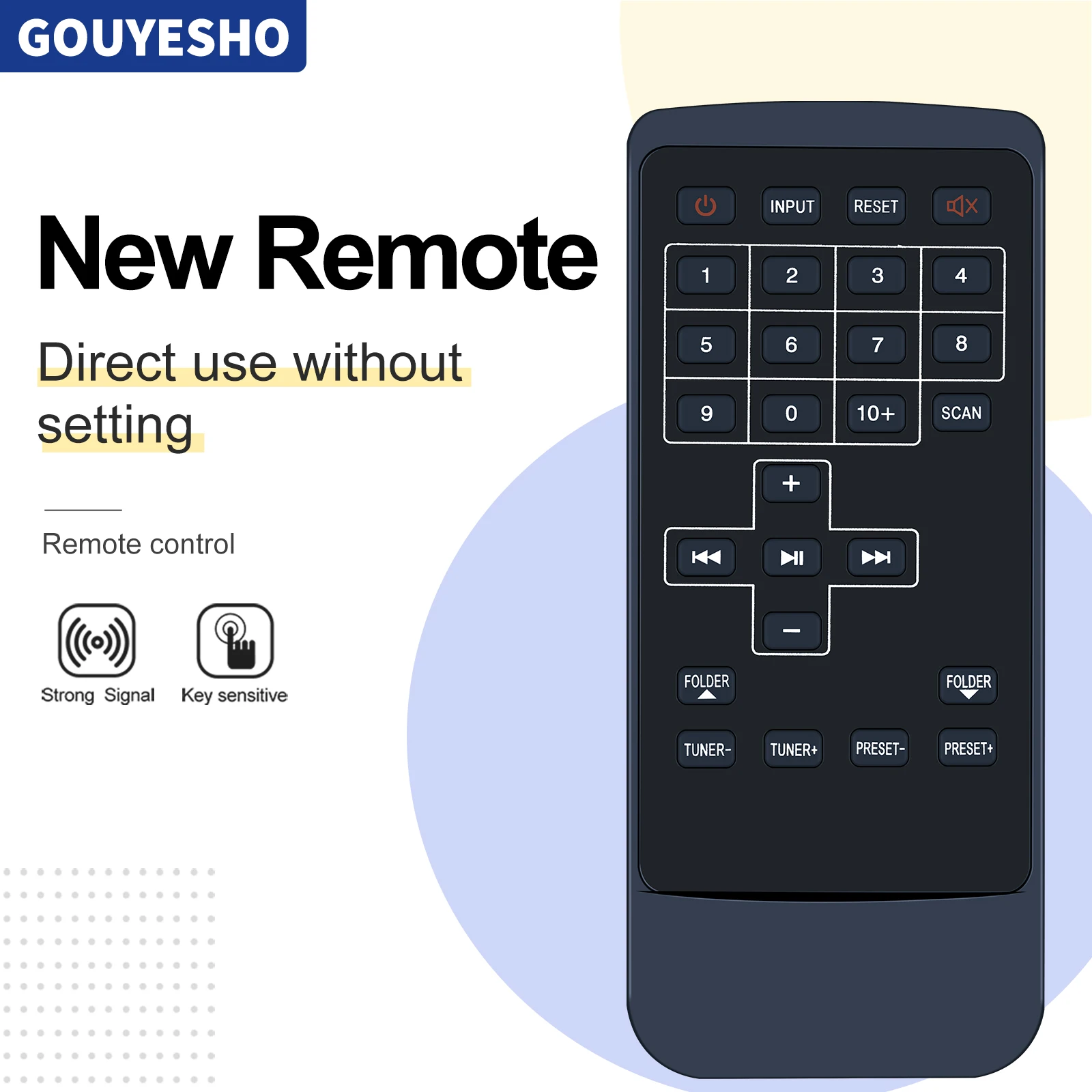 

New Remote Control Work For Rockville RHB70 Home Theater Compact Speaker System
