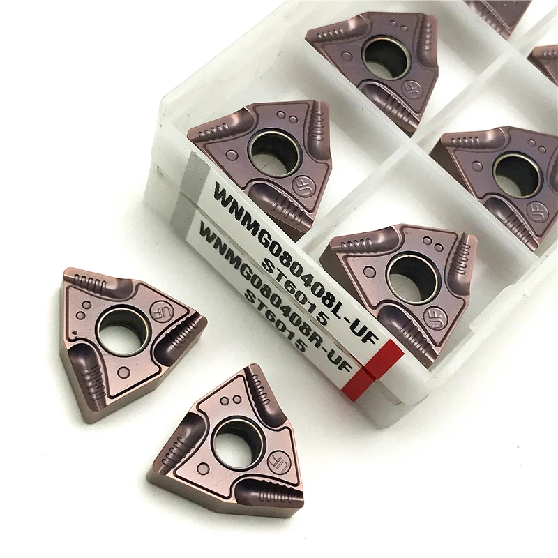 ステンレス鋼外部旋削工具、超硬インサート、CNC旋盤工具、機械加工、wnmg080404r、WNMG080408R-UF