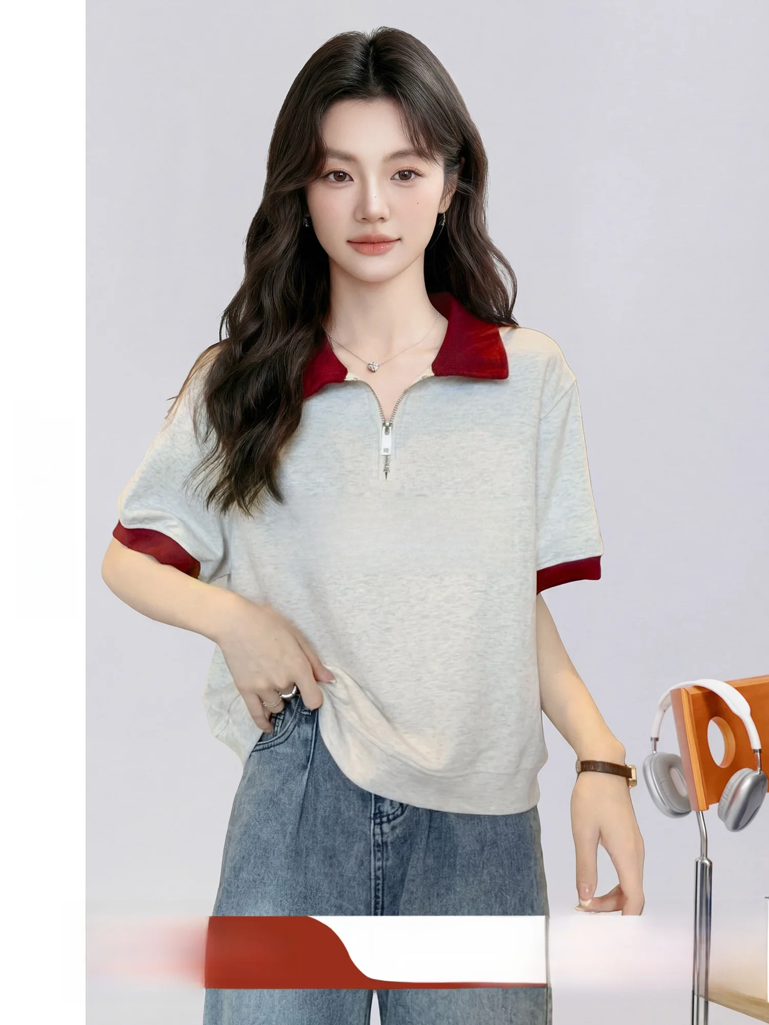 

Американская ретро-футболка: летняя новинка, принтованная, спортивная, женская, свободного кроя, из смесового хлопка и полиэстера, удобная, дышащая