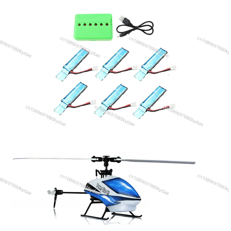 

A17I 6PC 3.7V 520MAh 30C Upgraded Li-Po Battery with USB Charger for XK K110 K110S V930 V977 RC Helicopter Spare Parts